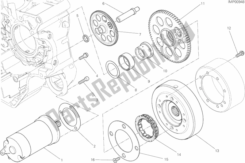 Alle onderdelen voor de Elektrisch Starten En Ontsteken van de Ducati Scrambler Flat Track Brasil 803 2016
